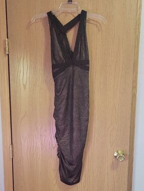 Ruched Snakeskin Dress